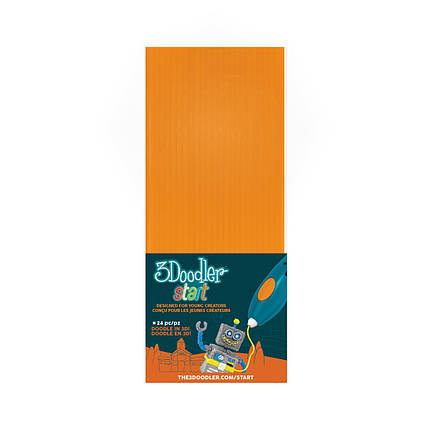Набір стрижнів для 3D-ручки 3Doodler Start (жовтогарячий, 24 шт.), фото 1