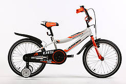 Велосипед дитячий ARDIS STAR 20" Білий/Жовтогарячий + бічні колеса та крила ORG