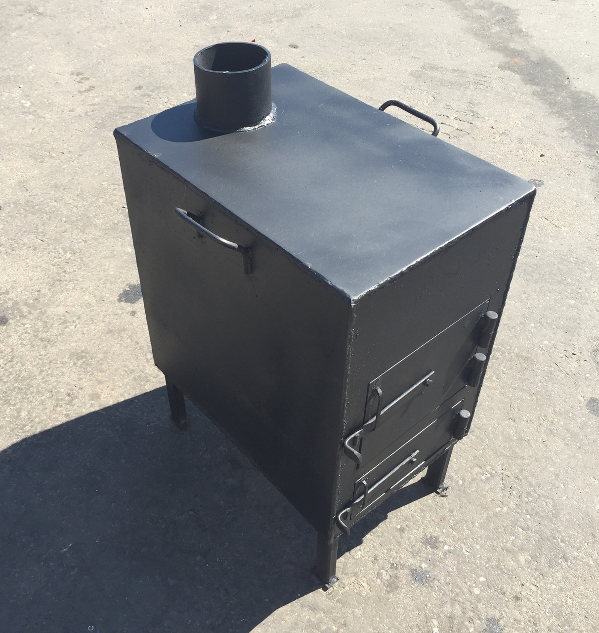 Буржуйка сталева, обігрів до 45 м.кв. Коцюба у комплекті, фото 1