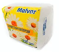 Салфетки бумажные"Malvar" 24*24 100шт. / упаковка, белые