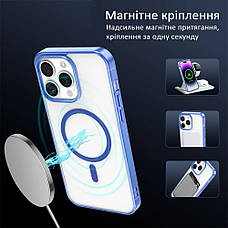 Протиударний чохол Magnetic з кольоровою рамкою та Magsafe для IPhone 12 Pro Max Blue, фото 5