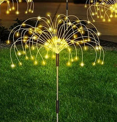 Садовий світильник на сонячній батареї 200 LED Теплий Білий