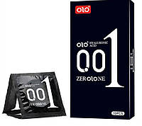 Презервативы ультратонкие Olo 0.01 BLACK с гиалуроновой кислотой, 10 шт (фольга)