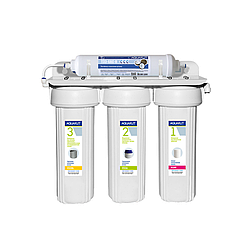 Фільтр під мийку з постфільтром чотирьохступеневий  (подвійні ущільнення в колбі)