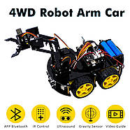 Механічний автомобільний комплект ArduinoLafvin 4WD з роботизованою рукою, фото 3
