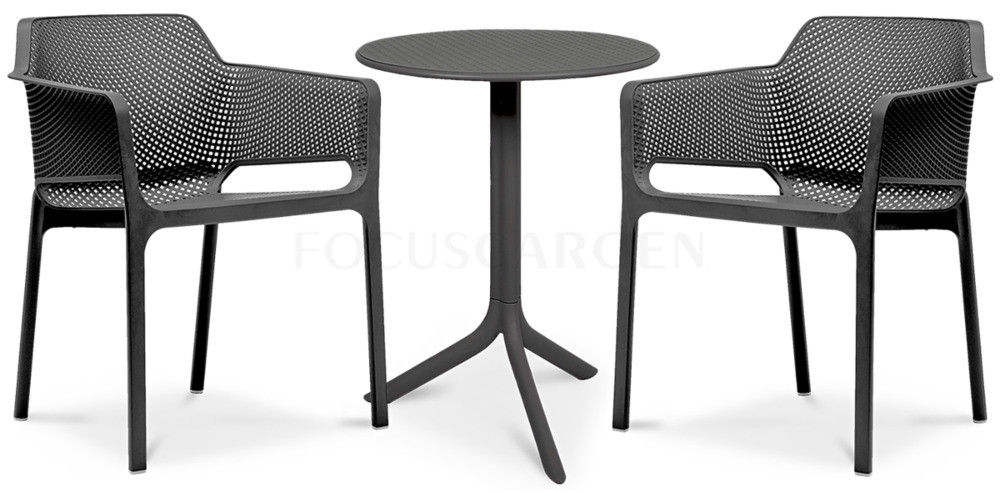 Комплект пластикових меблів Nardi Net/Step 2+1 Антрацит