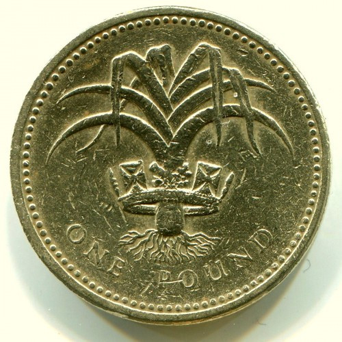 Великобританія 1 фунт, 1985-1990 No460, фото 1