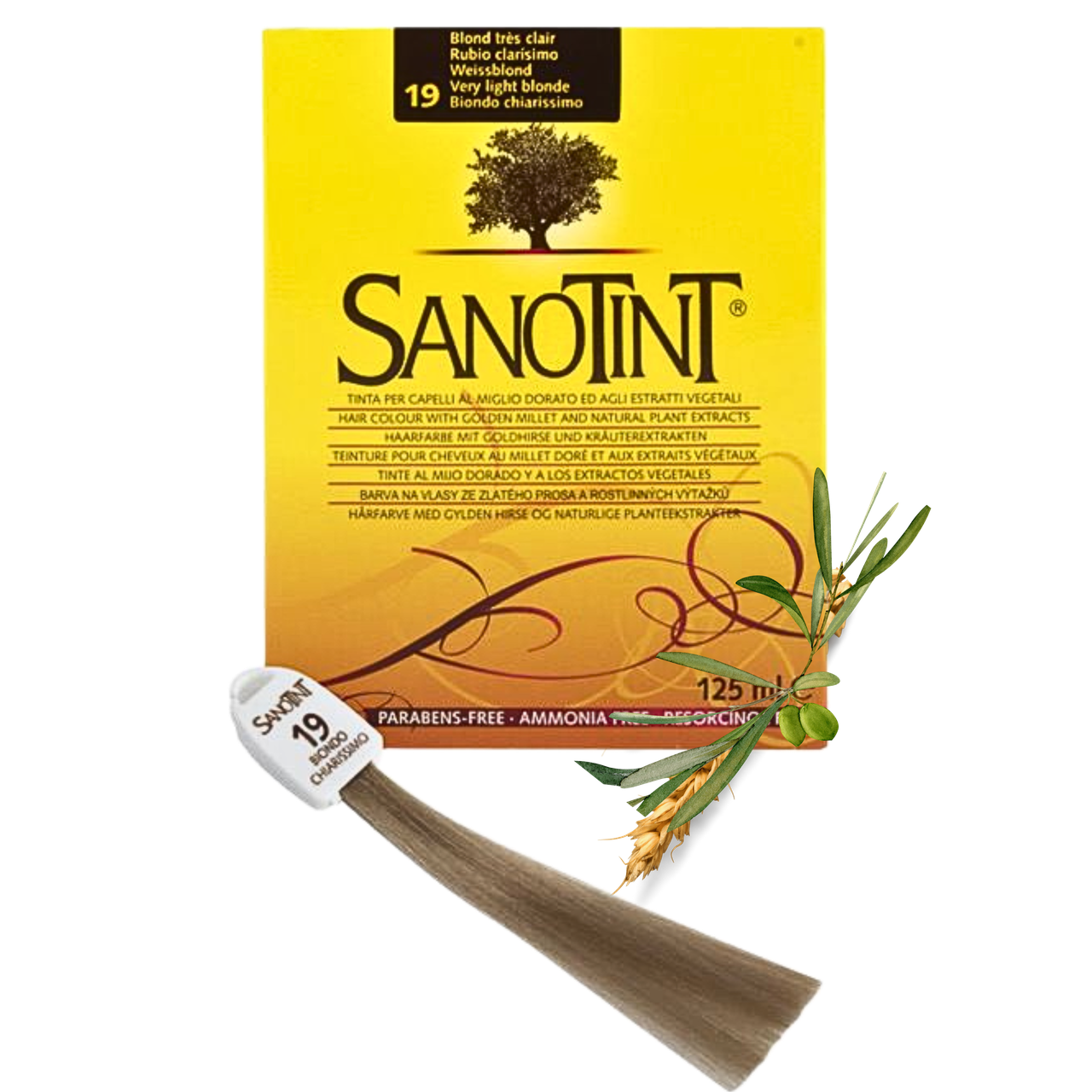 Фарба для волосся Світлий блондин #19 Санотинт Sanotint Classic Вівасан Швейцарія 125 мл, фото 1