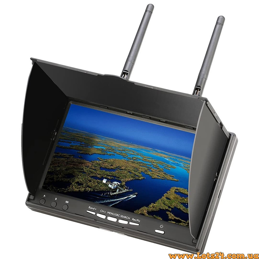 FPV монітор LCD5802D 5.8G 40CH DVR з ДВР приймачем 40 каналів 5,8ГГц фпв приймач телевізор 7 дюймів з відеозаписом на SD карту