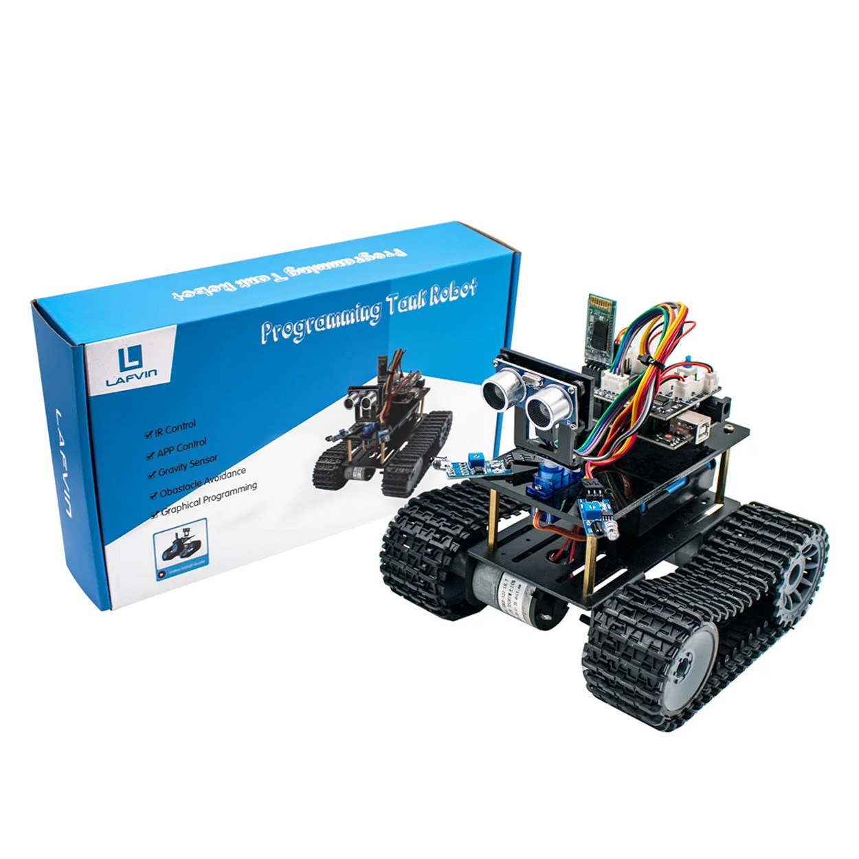Набір Arduino UNO DIY Розумний танк робот Lafvin з навчальним посібником