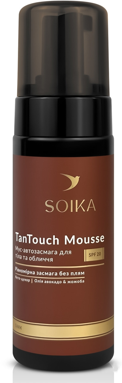 Мус-автозасмага для обличчя та тіла SPF 20 Soika TanTouch Mousse Dark 150 мл