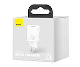 Мережевий зарядний пристрій Baseus Super Si Quick Charger 1C 20W EU White, Type-C, Quick Charge 3.0, фото 7