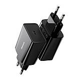 Мережевий зарядний пристрій Baseus Speed Mini Quick Charger 1C 20W EU Black, Type C, Quick Charge 3.0, фото 4