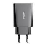 Мережевий зарядний пристрій Baseus Speed Mini Quick Charger 1C 20W EU Black, Type C, Quick Charge 3.0, фото 5