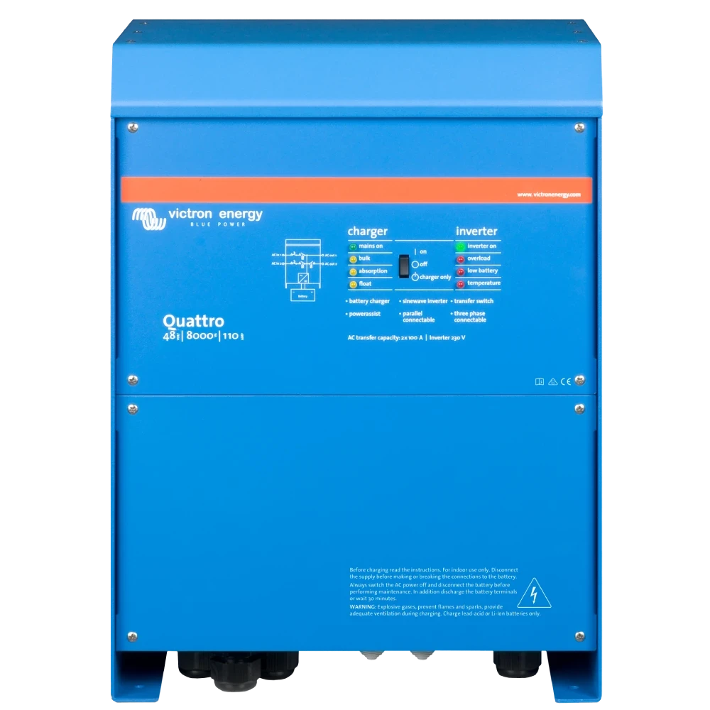 Комбінований інвертор і зарядний пристрій VictronEnergy Quattro 48/8000/110-100/100, фото 1