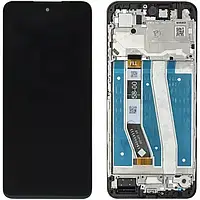 Дисплей для Motorola Moto G14 модуль (екран та сенсор) з рамкою, оригінал, Чорний