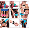 Кінезіо Тейп 4см х 5м кінезіологічний спортивний тейп стрічки Kinesiology Tape, темно синій, фото 5