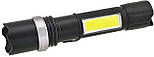 Тактичний ручний ліхтарик X-Balog BL-W546 Q3+COP Zoom 1x18650 microUSB Black (3_05026), фото 2