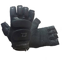 Перчатки тактические кожаные без пальцев TACTIGEAR PS-8801 Patrol Black M Q-STORE