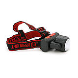 Налобний Ліхтарик Bailong BL-2001, 3 режими, корпус-пластик, водостійкий, ударостійкий, вбудований, фото 3