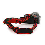 Налобний Ліхтарик Bailong BL-2001, 3 режими, корпус-пластик, водостійкий, ударостійкий, вбудований, фото 4