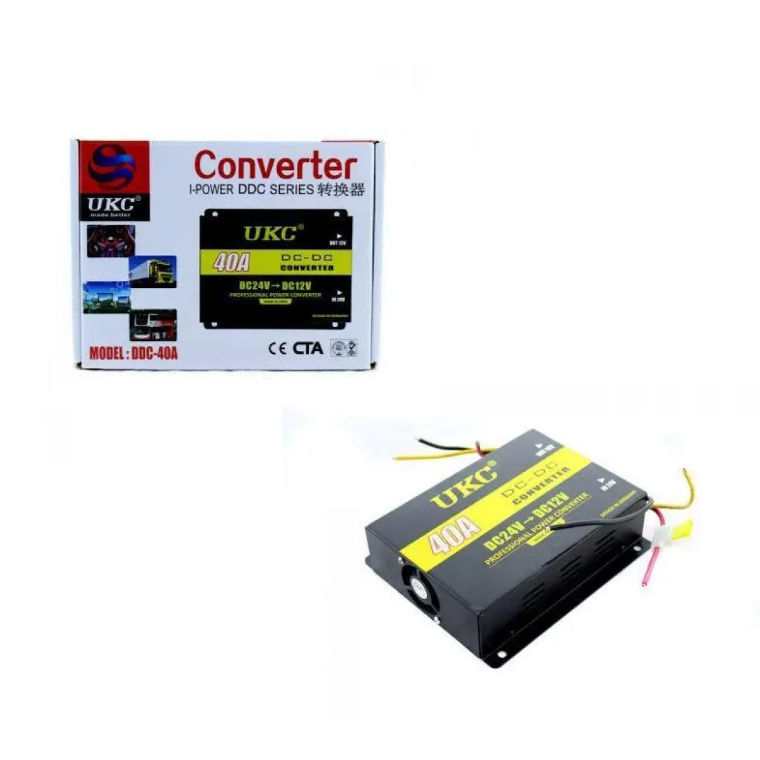 Перетворювач напруги 24V-12V 40А DC/DC UKC, фото 1