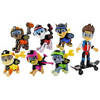 Набір фігурок Щенячий патруль 7в1: Скай, Чейз, Маршалл, Рокі, Здоровань, Зума, Райдер, 6-11 см