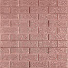 Панель стінова 3D 700х770х5мм цегла рожево-лілова SW-00002439