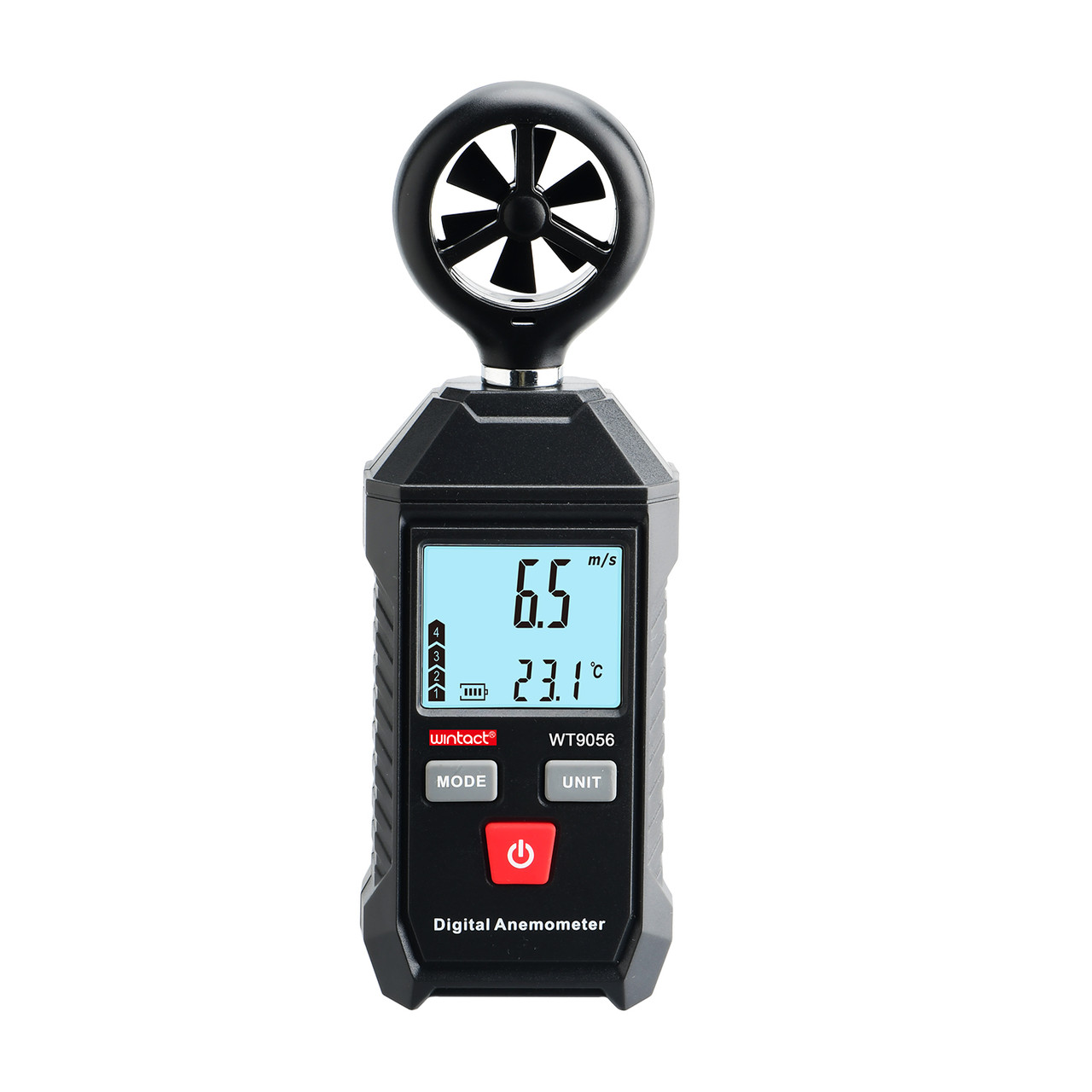Анемометр (вимірювач потоку повітря) 0-30 м/с, -10-45 °C WINTACT WT9056, фото 1