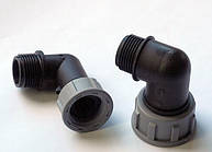 Коліно із зовнішньою/внутрішньою різзю 3/4". Фітинги TAVLIT