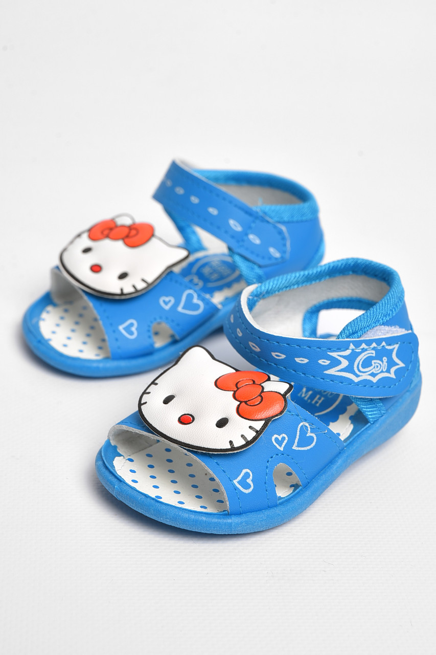 Босоніжки дитячі для дівчинки синього кольору 183549M, фото 1