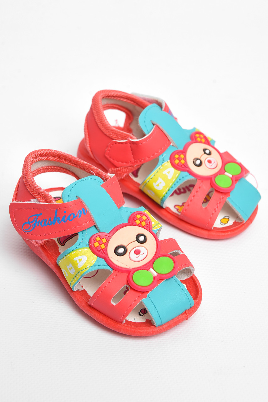 Сандалі дитячі для дівчинки коралового кольору 183562M, фото 1