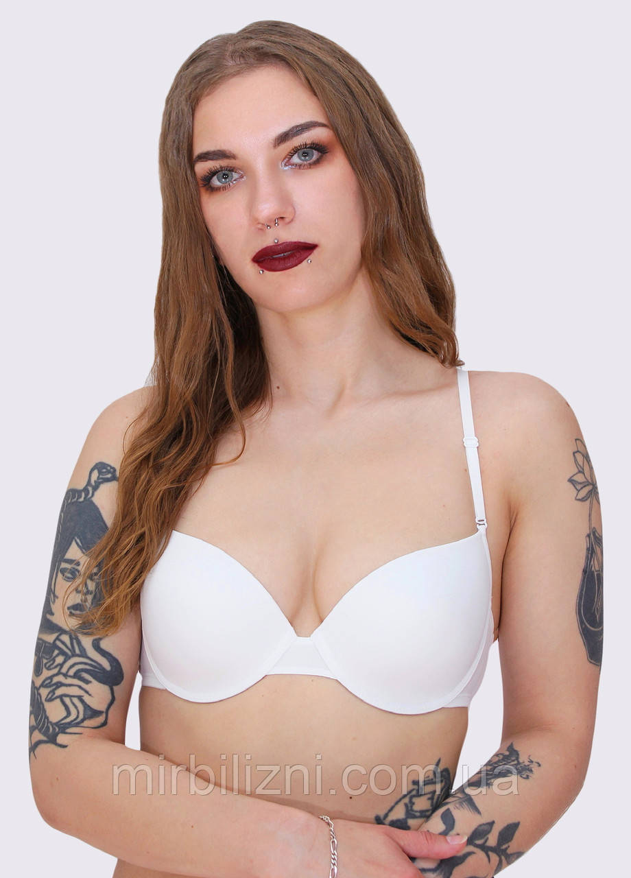 Бюстгальтер Acousma білий, арт.71620-2 (ущільнена чашка, класичний, на кісточках)