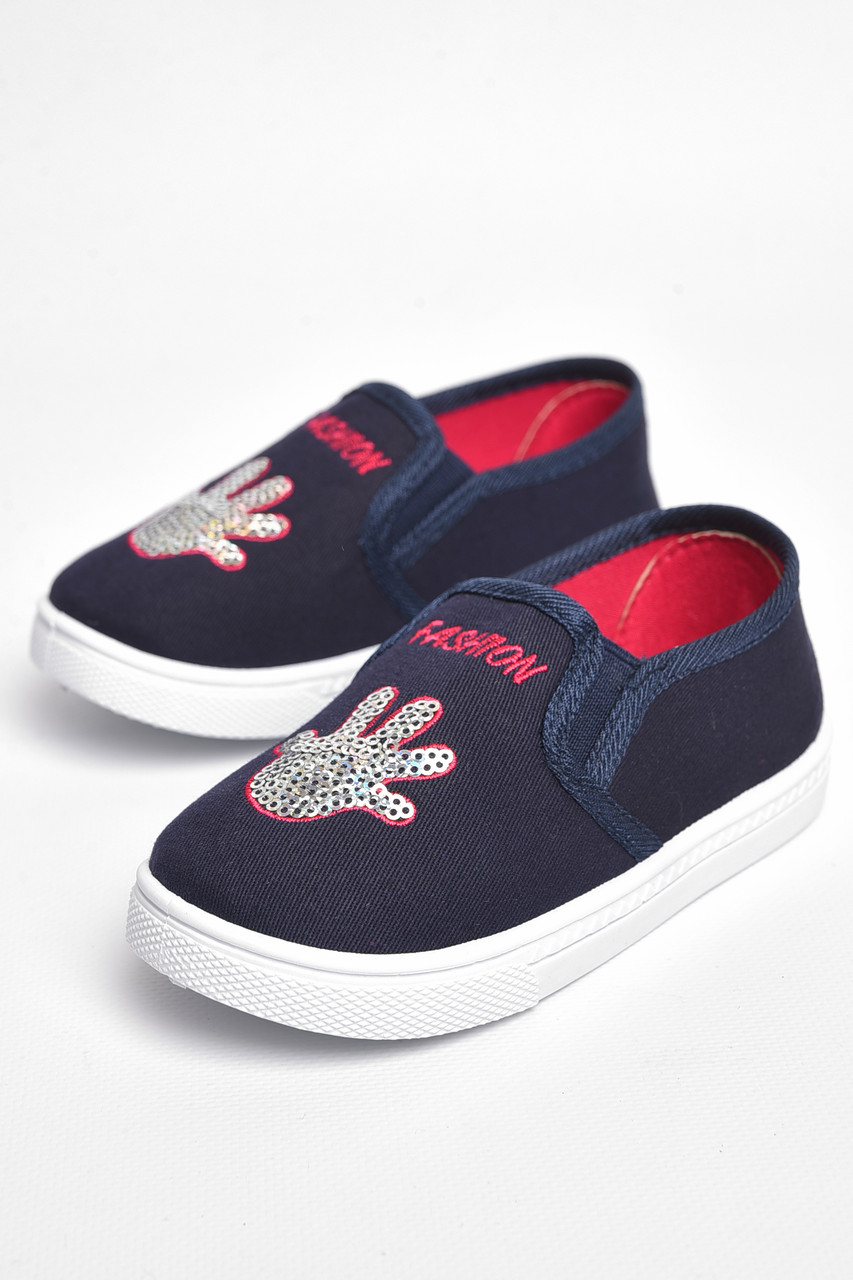 Купить Мокасины детские для девочки черного цвета 183486M по самой ...