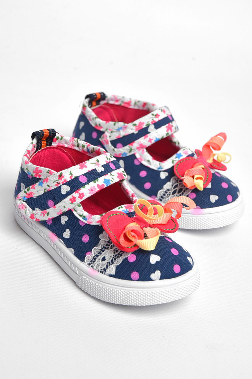 Мокасини дитячі для дівчинки темно-синього кольору 183477T Безкоштовна доставка, фото 1