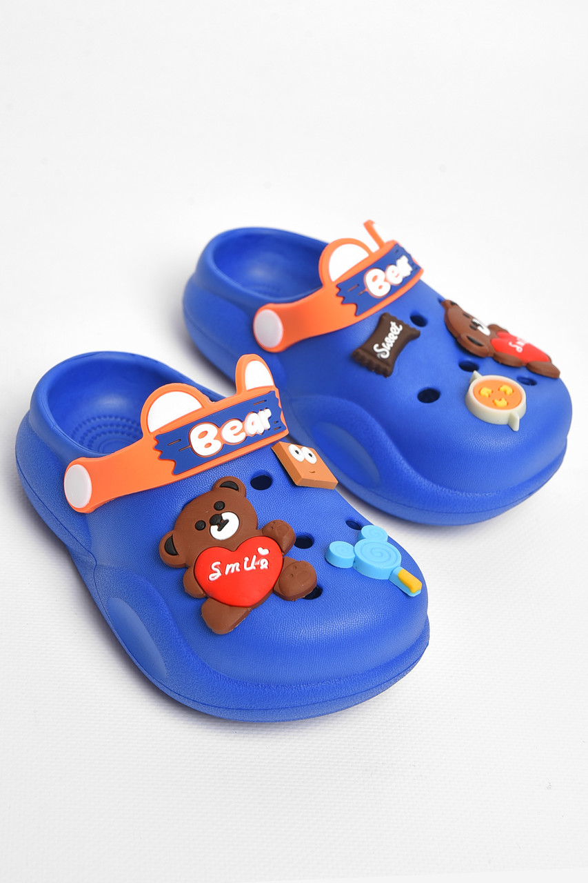 Крокси дитячі синього кольору з прикрасами р.26/27 183843T Безкоштовна доставка, фото 1