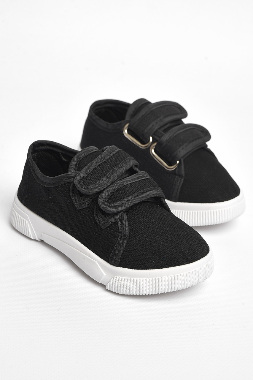Мокасини дитячі чорного кольору на липучці 183123P, фото 1
