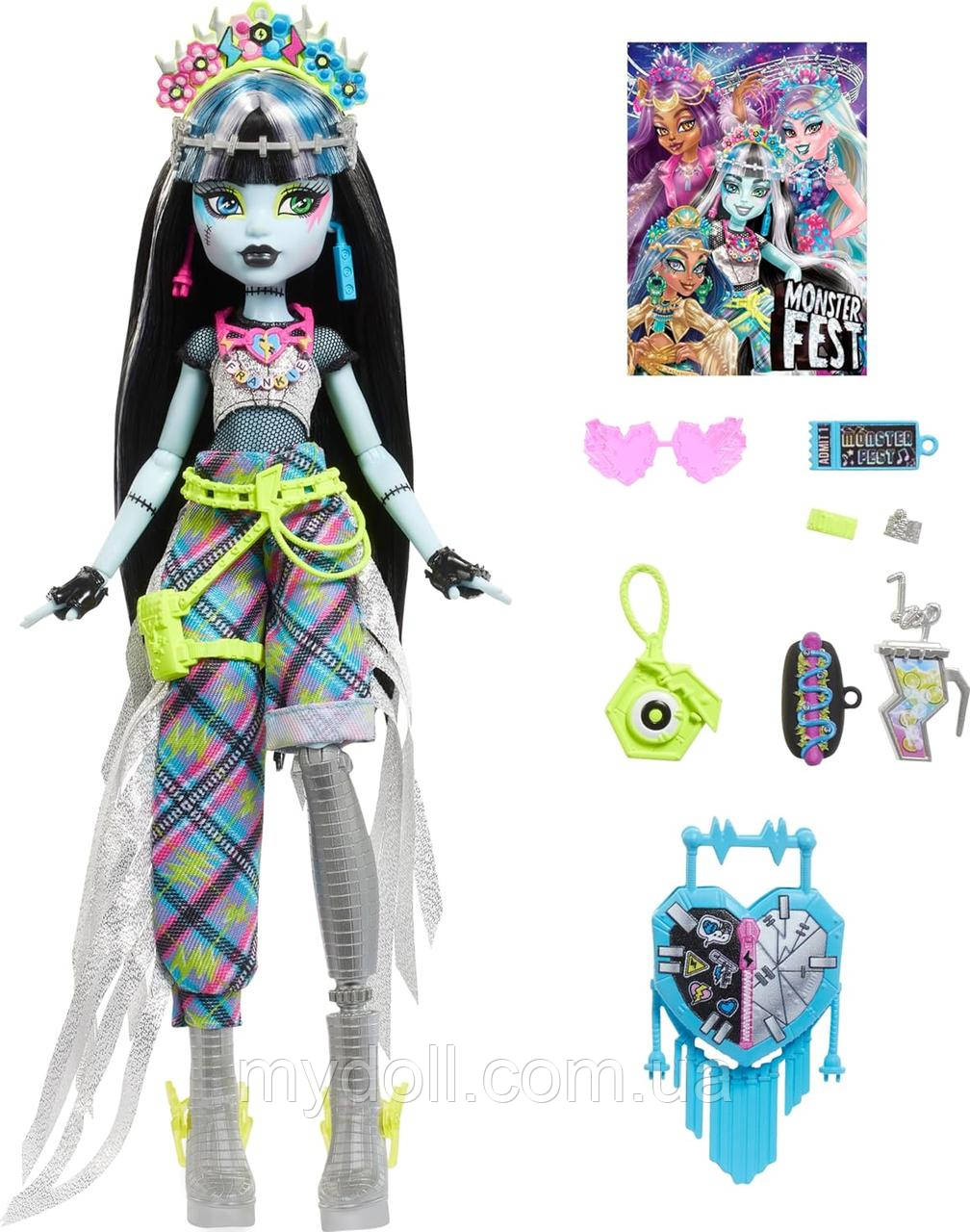 Лялька Монстер Хай Френкі Штейн Monster High Fest Frankie Stein Doll Монстро-фестиваль HXH79 Mattel Оригінал