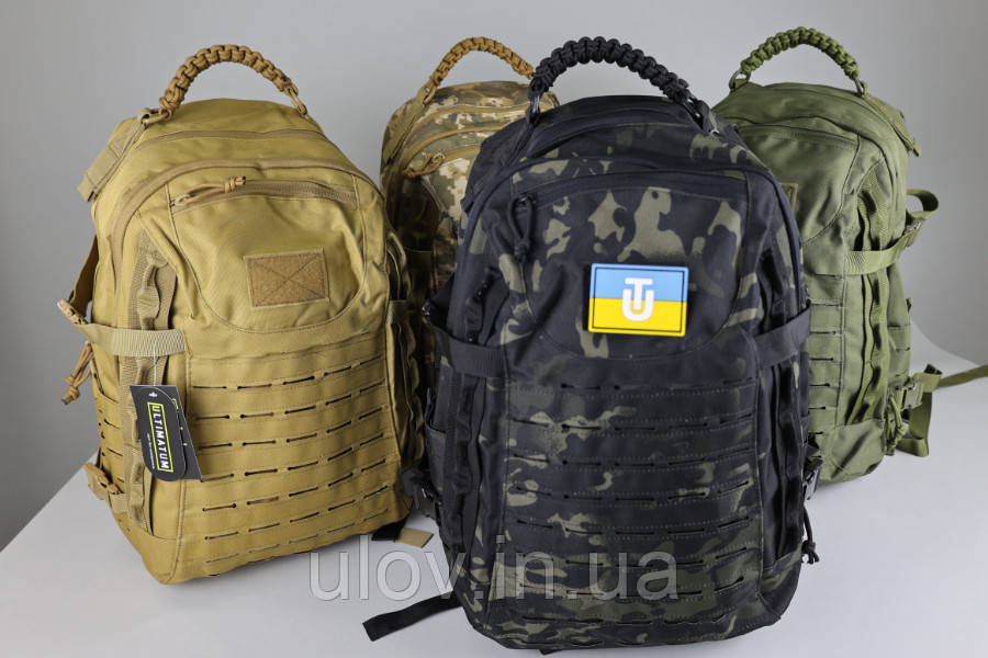 Рюкзак паракорд Laser Ultimatum Чорний мультикам RT-2236