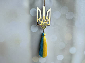 Герб України з китицею - Підвіска для декору, акрил золото