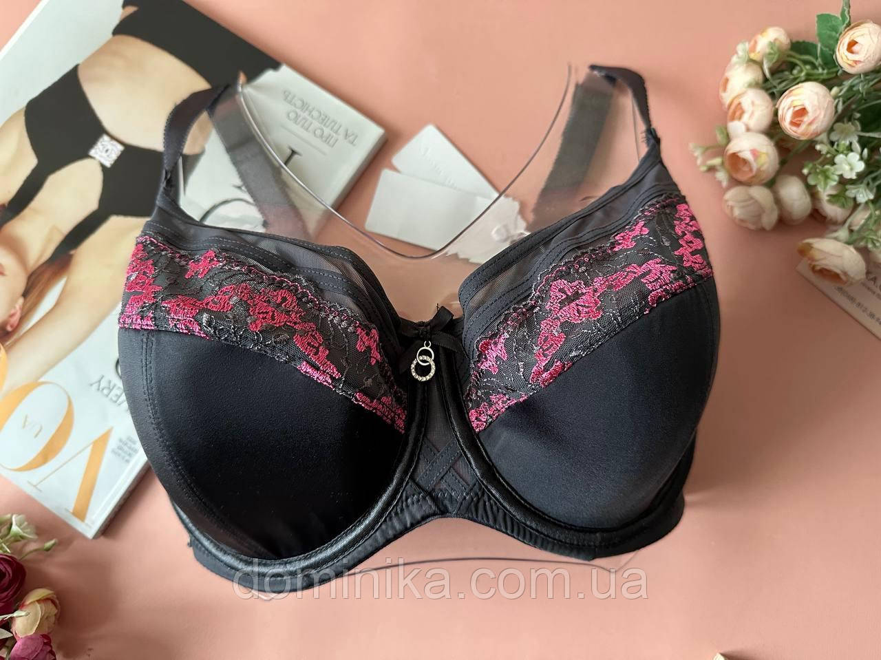 80/85/90D М'який бюстгальтер сірий рожевий