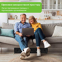 Шухляда під ліжко. Підліжковий контейнер для зберігання речей, органайзер з коліщатками та ручками, фото 7