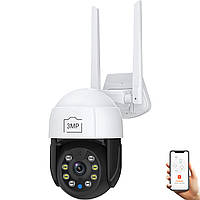 Вулична поворотна PTZ IP камера відеоспостереження USmart OPC-03w, з датчиком руху, LED та ІЧ підсвічуванням, 3 МП, WiFi + LAN,