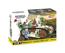 Конструктор COBI Перша Світова Війна Танк Рено FT-17 Перемога, 304 деталей (COBI-2992)