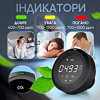 Термогігрометр з датчиком вимірювання CO2 з WiFi SBT group PTH-8 (PTH8-12), фото 5