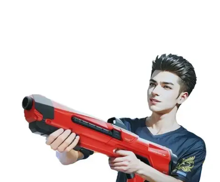 Водяний дитячий пістолет-бластер SQ01A 55см на акумуляторі із зарядкою від USB. Червоний, фото 1