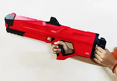 Водяний дитячий пістолет-бластер SQ01A 55см на акумуляторі із зарядкою від USB. Червоний, фото 3