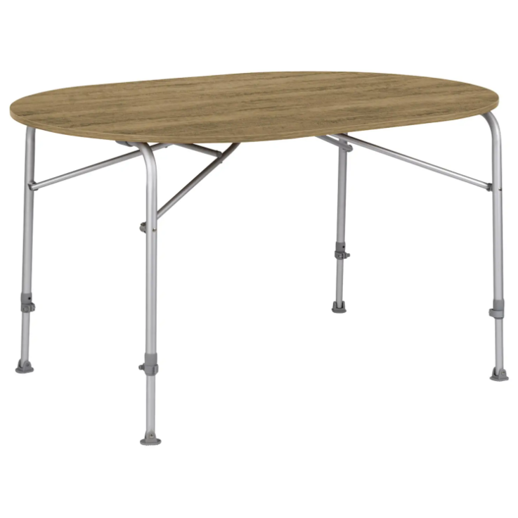 Туристичний Стіл Розкладний Bo-Camp Feather Oval 130x90 cm Brown (1404466) Кемпінговий Складаний Столик для риболовлі, фото 1