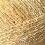 Avanti Yarn PUFFY (Аванті Ярн Пуффі) № 528 беж (Пряжа велюр, нитки для в'язання), фото 3