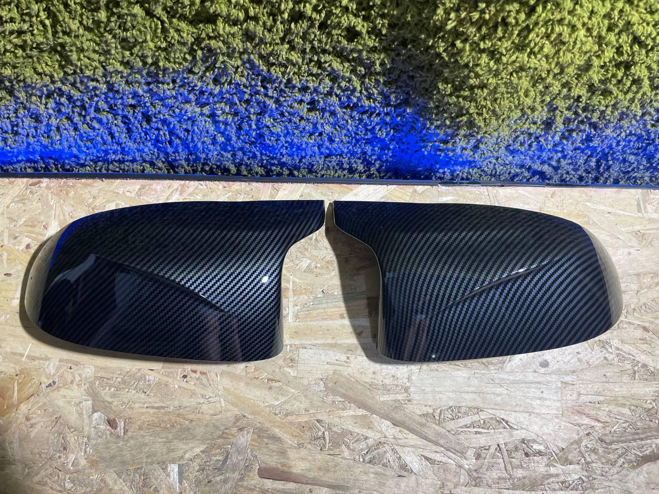 Накладка на бічне дзеркало для BMW F25, X3, F26, X4, F15, X5, F16, X6 2014, накладки дзеркал бмв ф15 карбон, фото 1